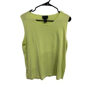 Morgan Cole Sleeveless Tank Top Lime Green Sz XL Crewneck Casual Essentials